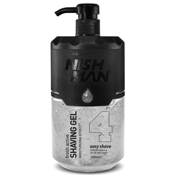 Gel za brijanje s pumpicom NISHMAN 4 Barber 1000 ml -