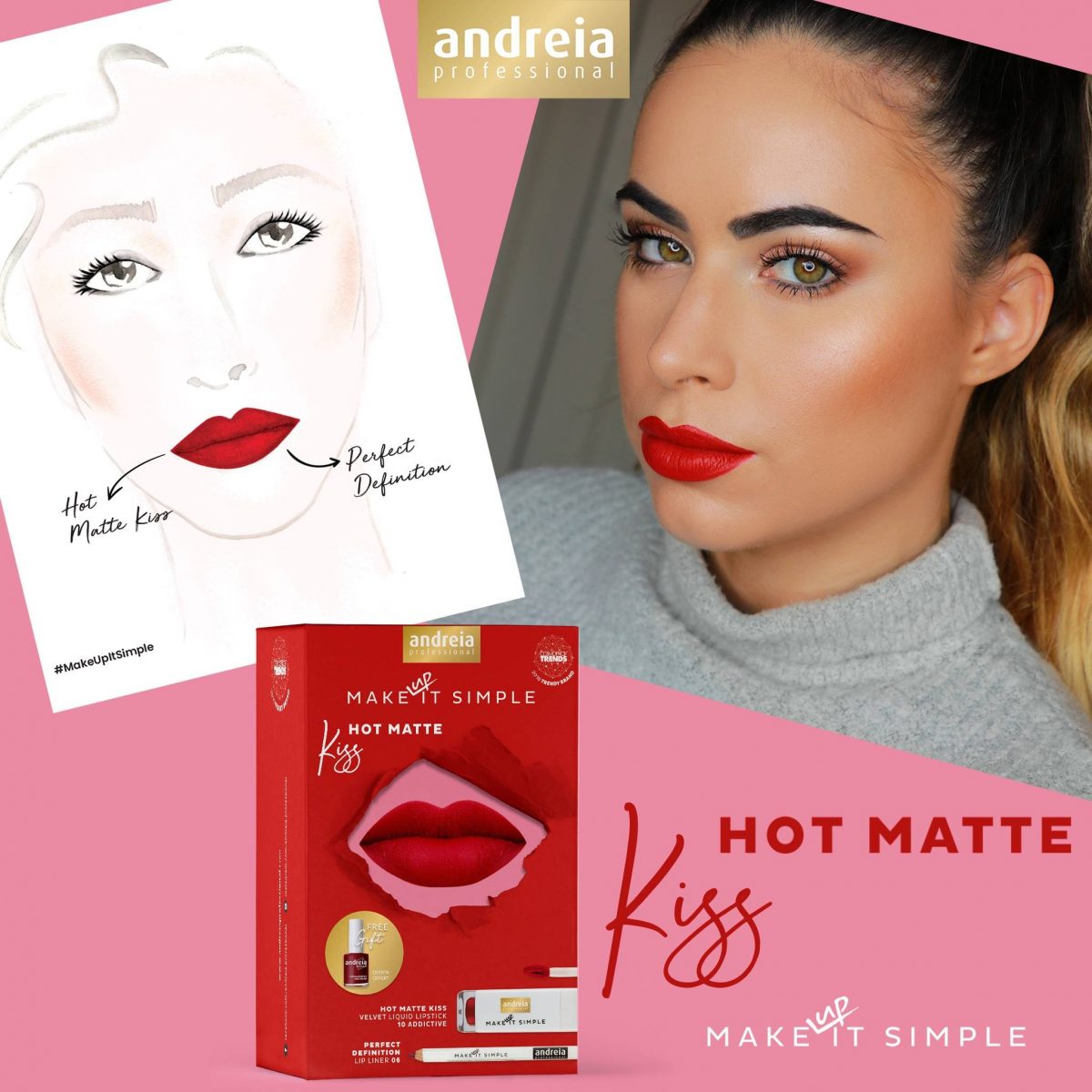 Set 3 u 1 ANDREIA - HOT MATTE