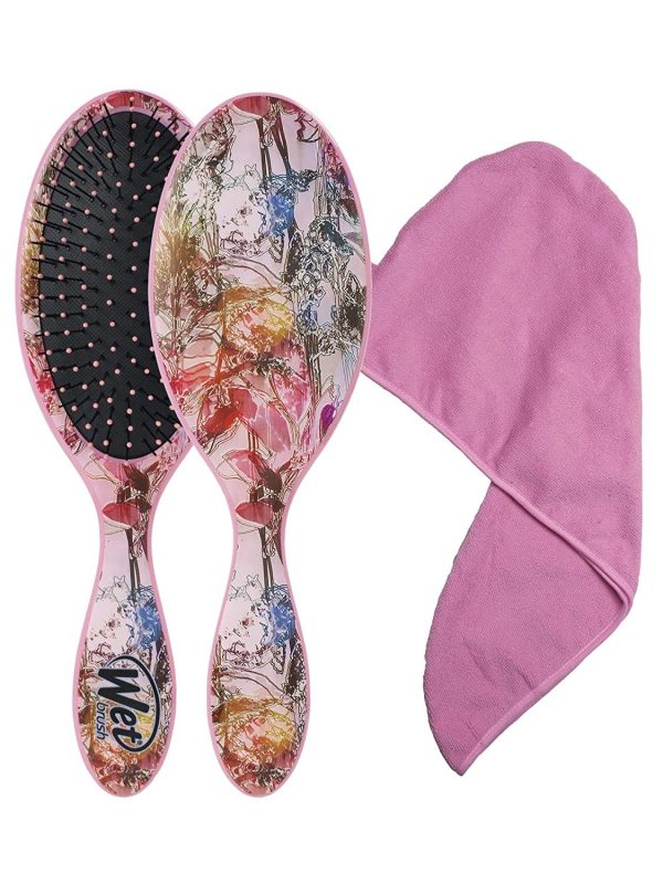 Četka za kosu WetBrush + turban za sušenje kose