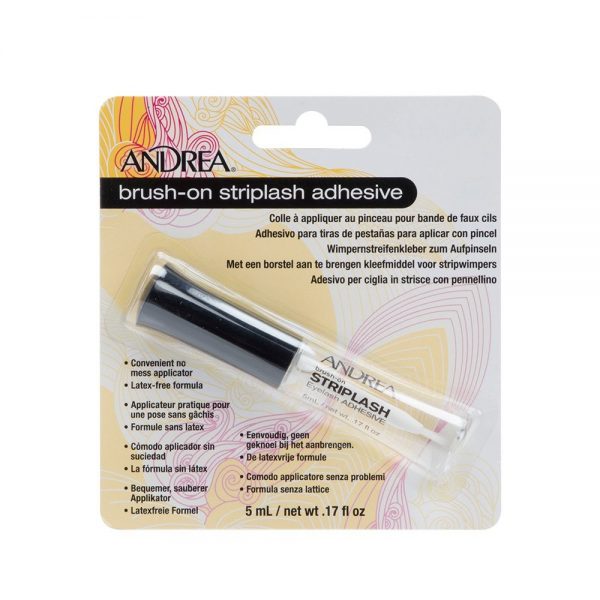 Ljepilo za trakaste trepavice s četkicom Andrea 5 ml - Clear